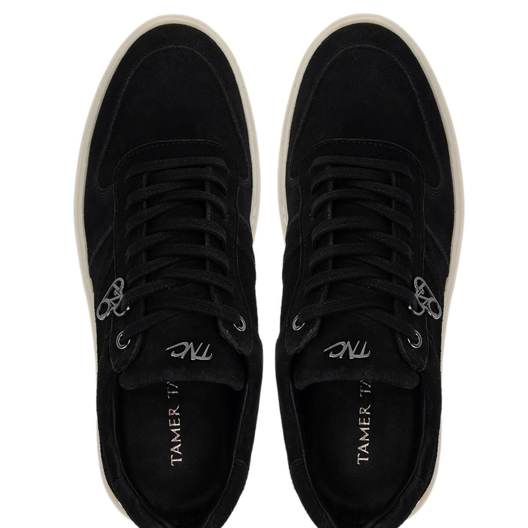 Tamer Tanca Erkek Hakiki Deri Siyah Süet Sneakers & Spor Ayakkabı