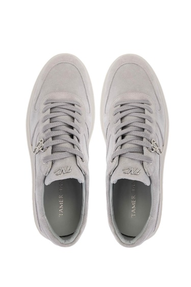  Tamer Tanca Erkek Hakiki Deri Gri Sneakers & Spor Ayakkabı