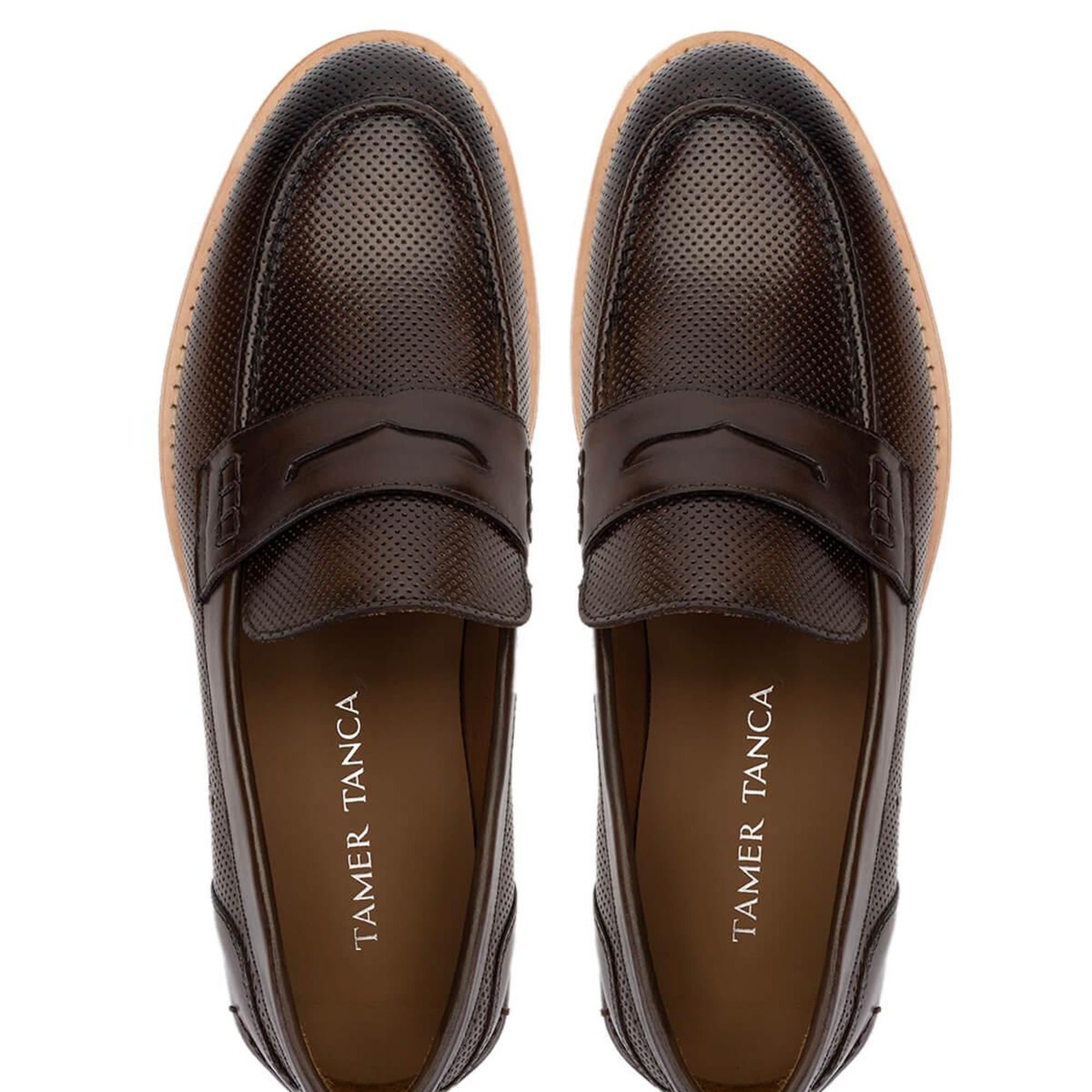 Tamer Tanca Erkek Hakiki Deri Ceviz Loafer Ayakkabı