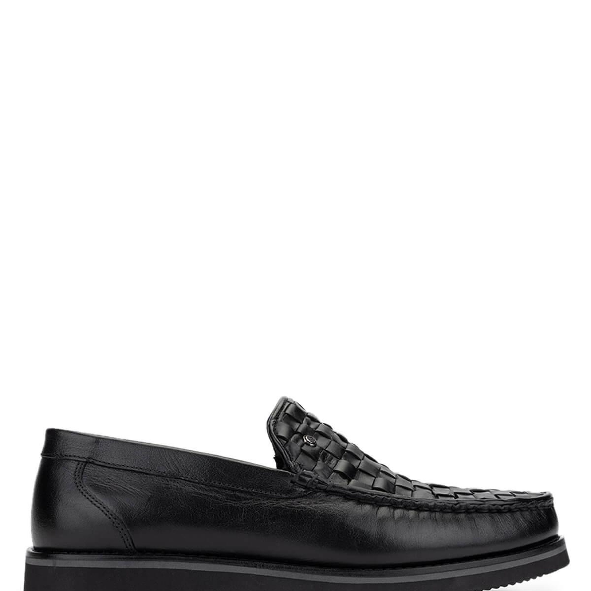 Tamer Tanca Erkek Hakiki Deri Siyah Loafer Ayakkabı