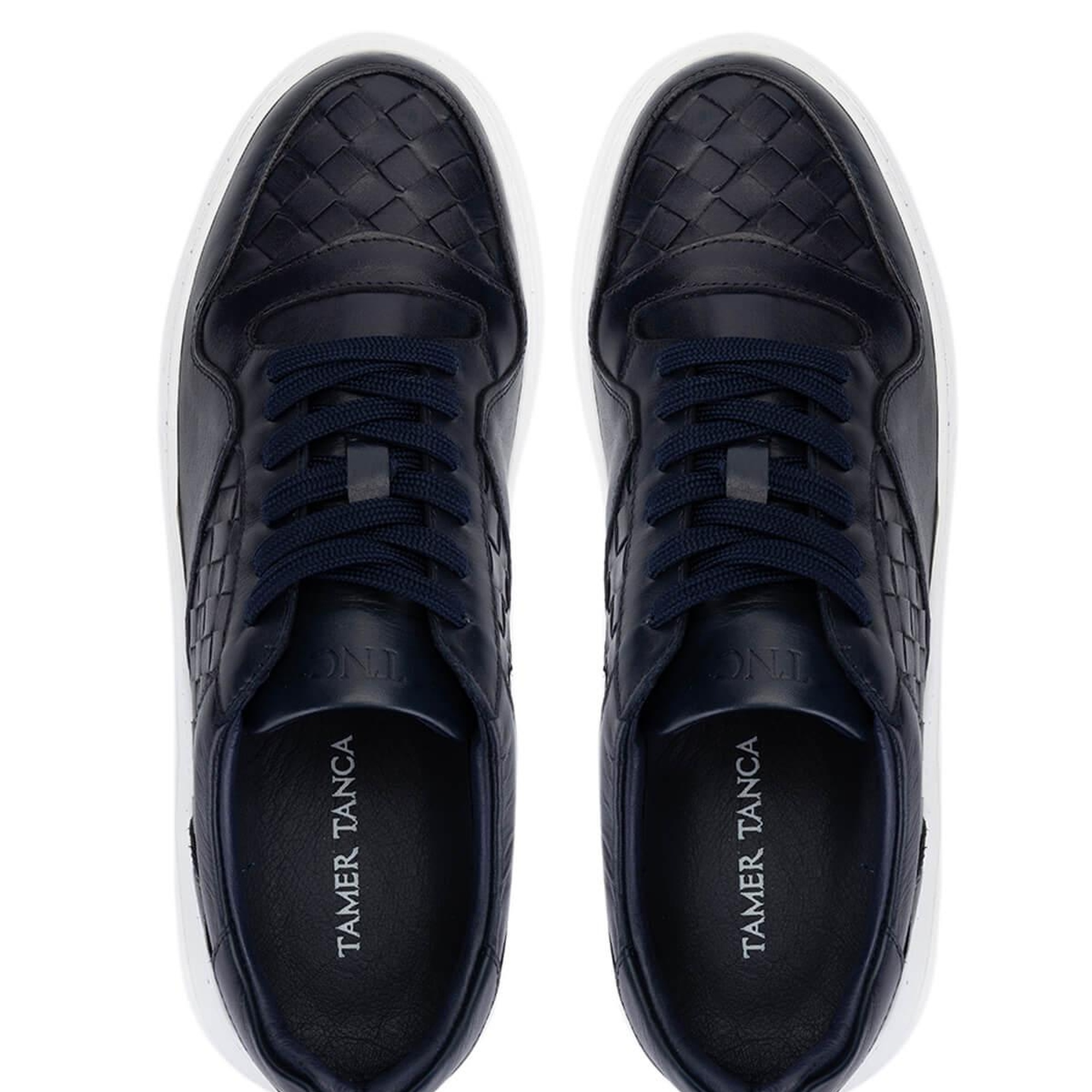 Tamer Tanca Erkek Hakiki Deri Lacivert Sneakers & Spor Ayakkabı