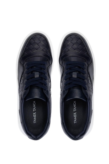  Tamer Tanca Erkek Hakiki Deri Lacivert Sneakers & Spor Ayakkabı