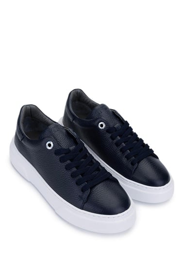  Tamer Tanca Kadın Hakiki Deri Lacivert Sneakers & Spor Ayakkabı
