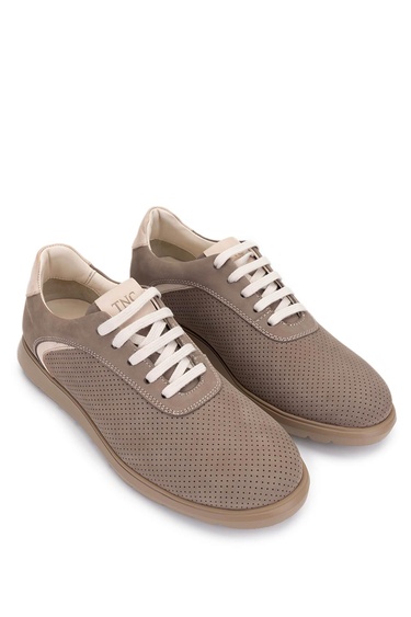  Tamer Tanca Erkek Hakiki Deri Bej Sneakers & Spor Ayakkabı