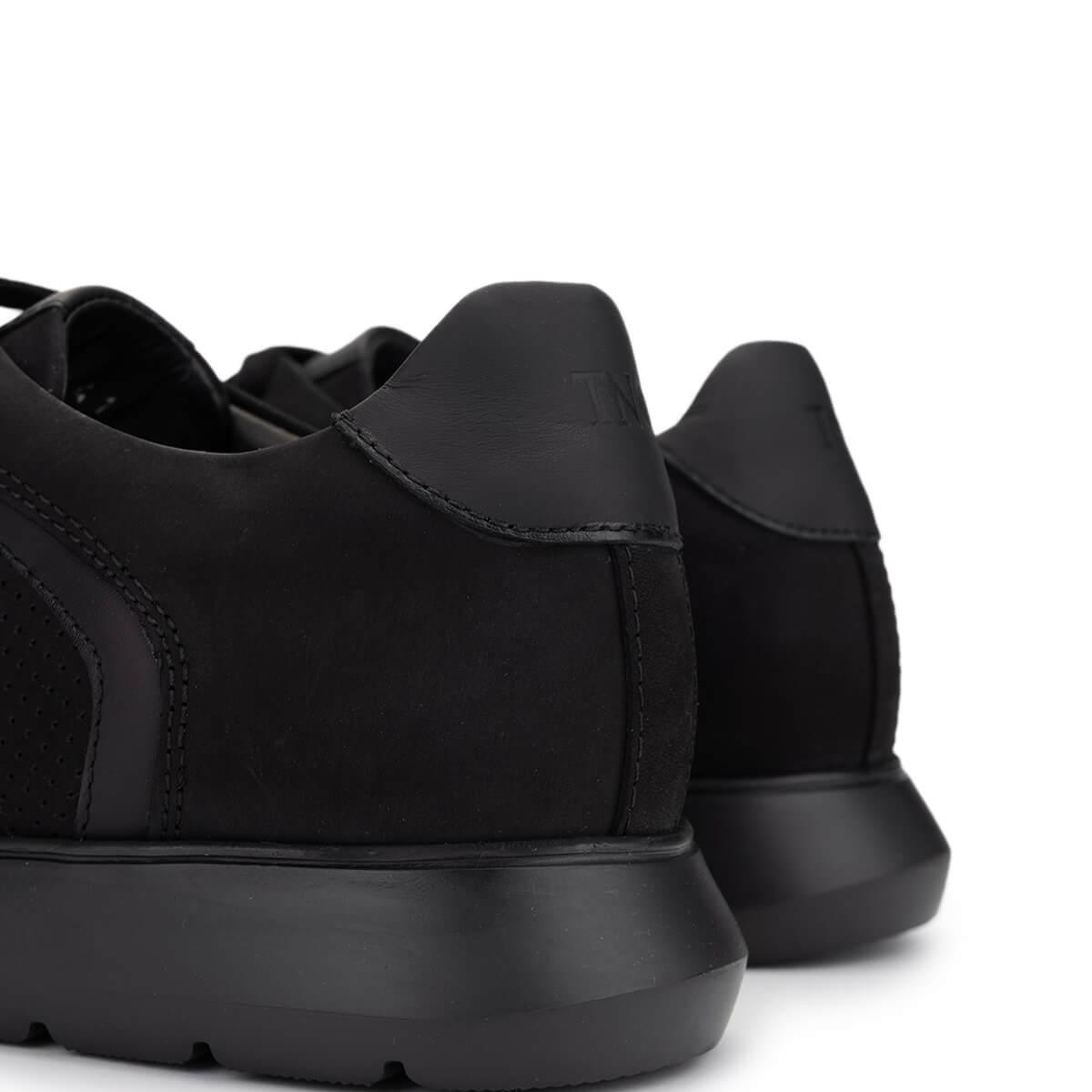 Tamer Tanca Erkek Hakiki Deri Siyah Sneakers & Spor Ayakkabı