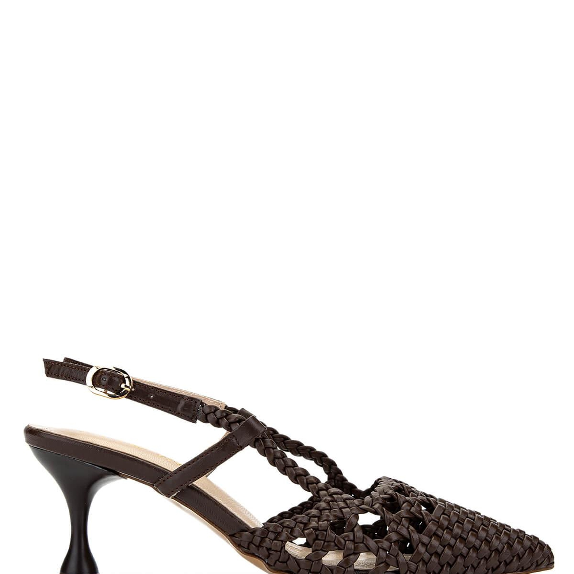 Tamer Tanca Kadın Vegan Kahverengi Topuklu Ayakkabı