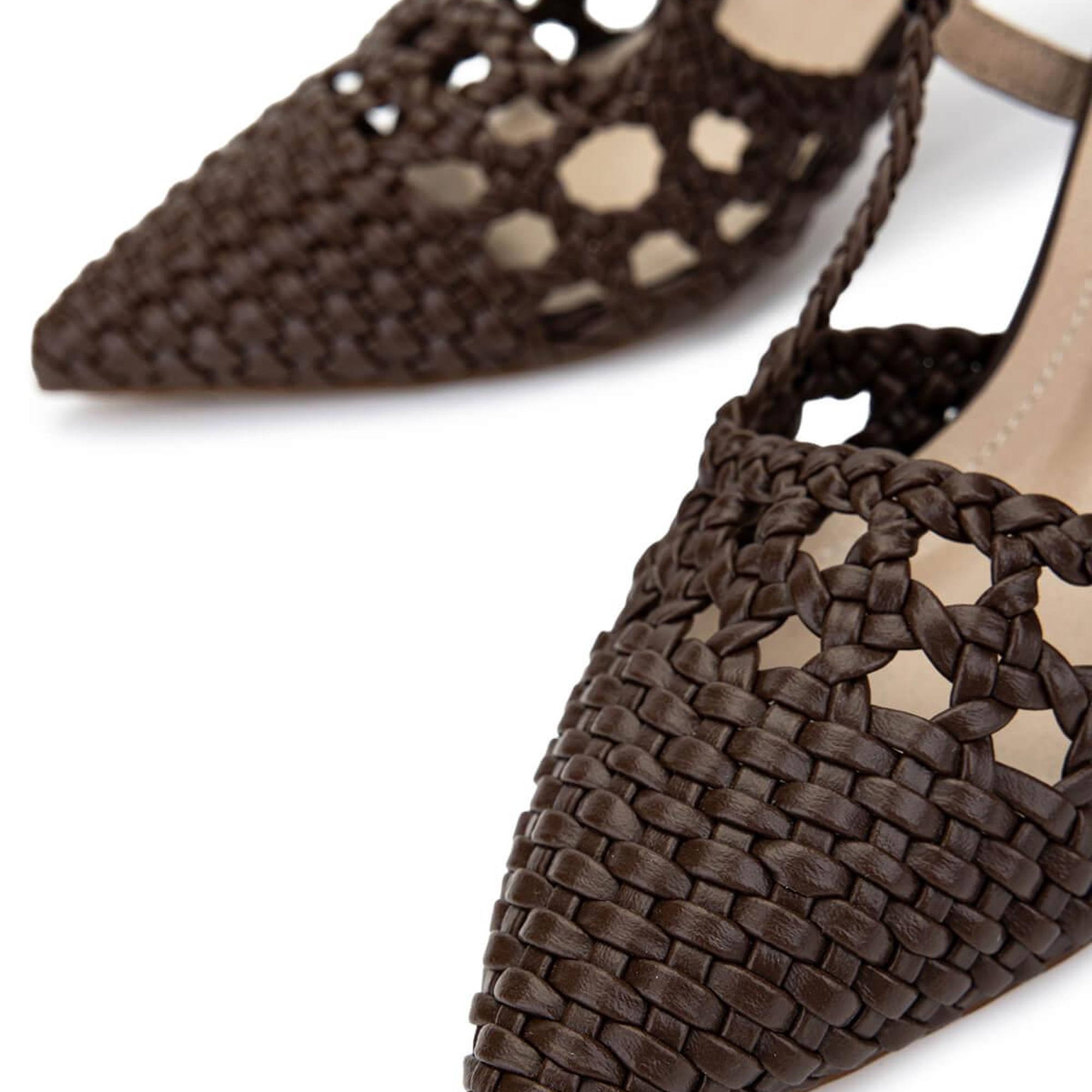 Tamer Tanca Kadın Vegan Kahverengi Topuklu Ayakkabı