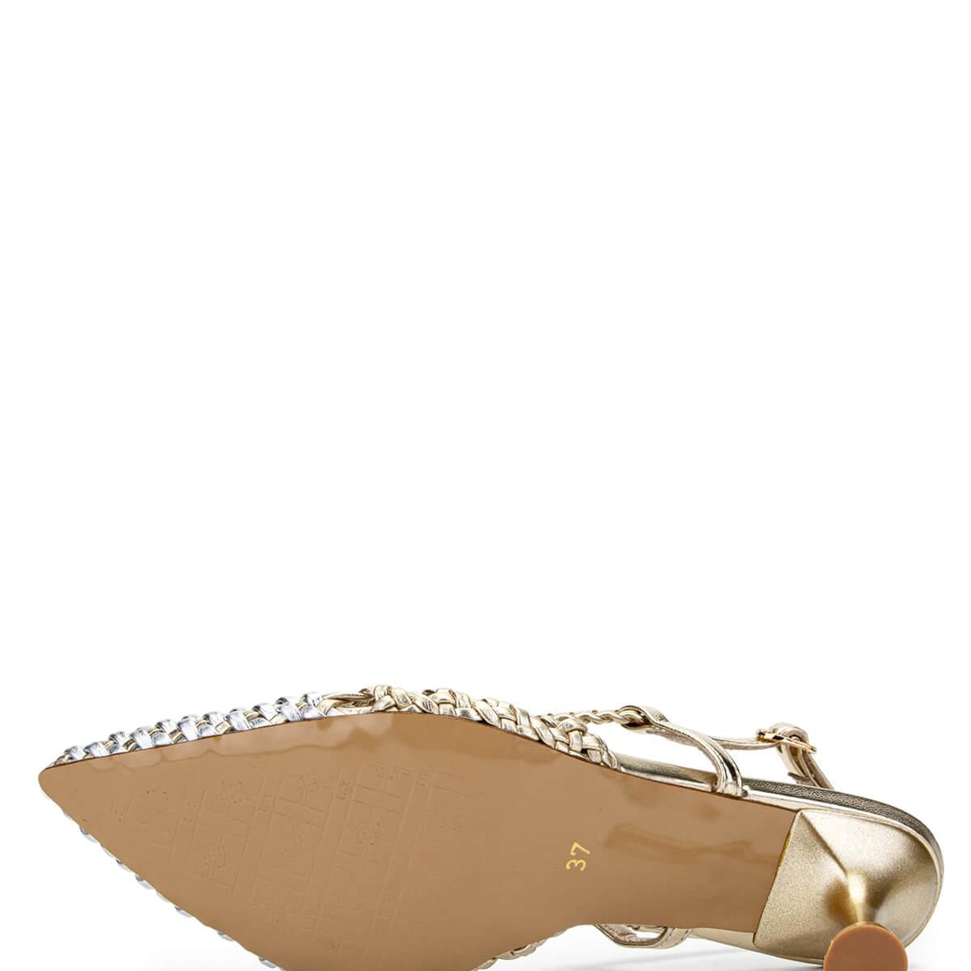 Tamer Tanca Kadın Vegan Dore/Lame Topuklu Ayakkabı