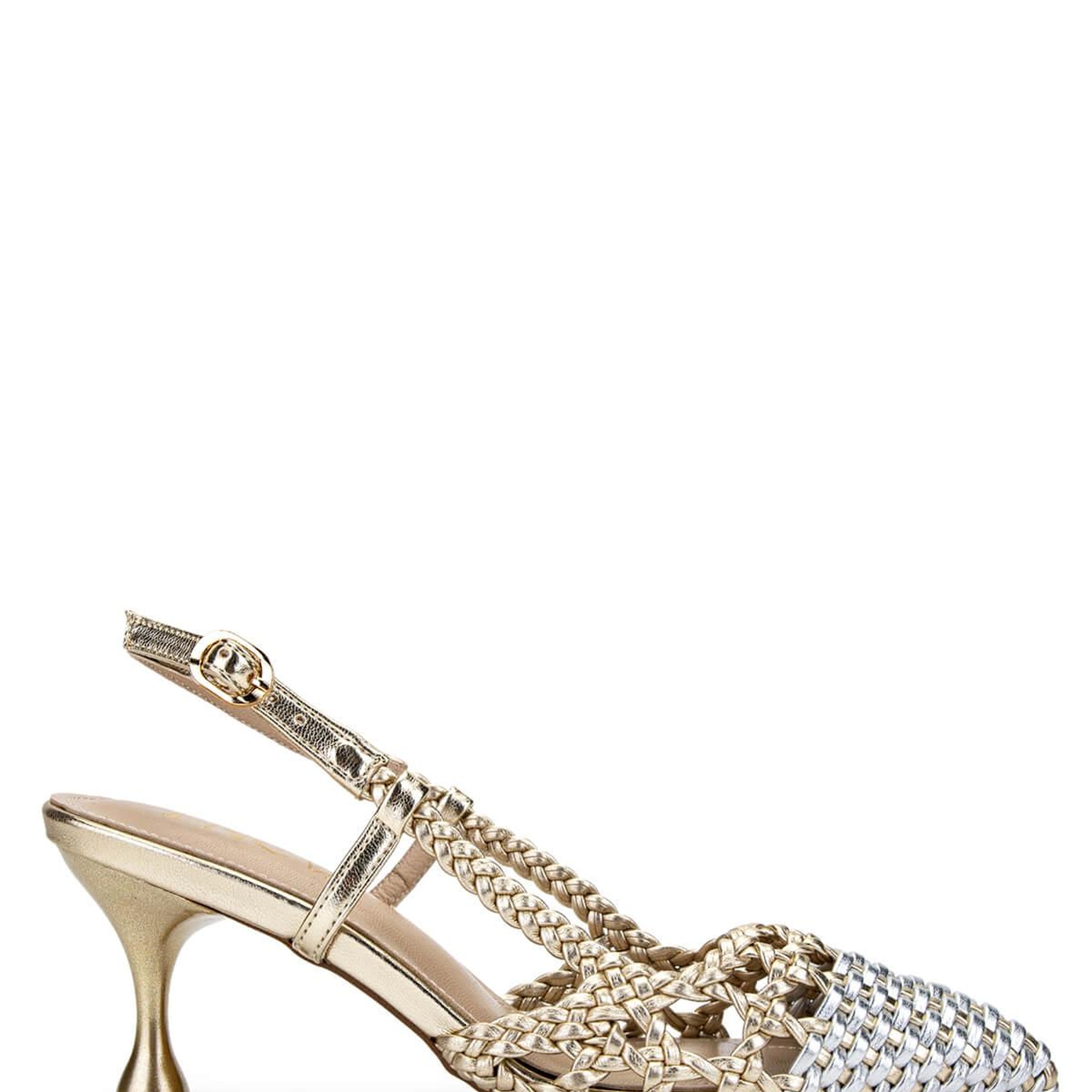 Tamer Tanca Kadın Vegan Dore/Lame Topuklu Ayakkabı