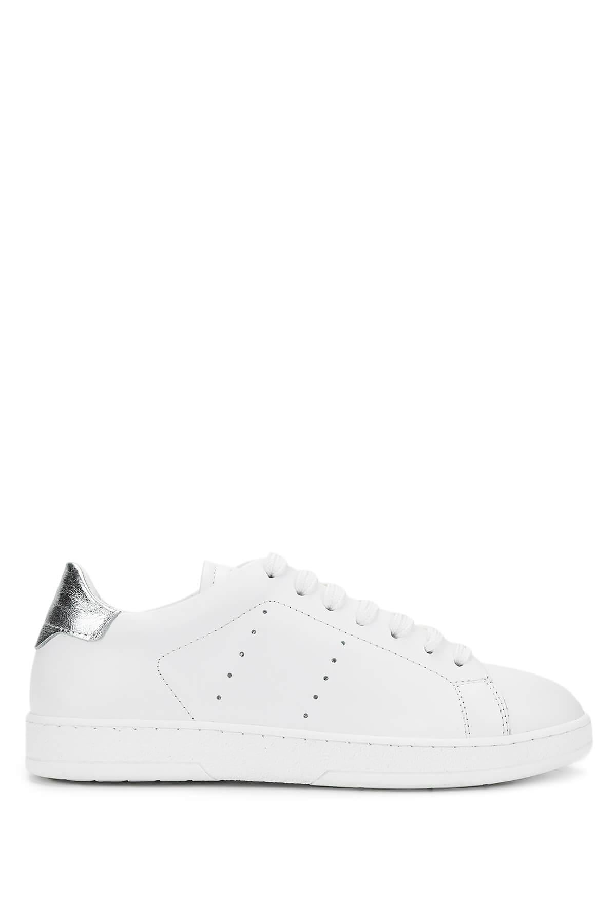  Tamer Tanca Kadın Hakiki Deri Beyaz/Gümüş Sneakers & Spor Ayakkabı