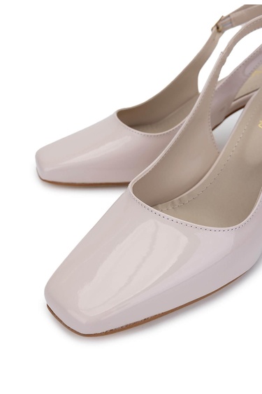  Tamer Tanca Kadın Vegan Bej Rugan Topuklu Ayakkabı