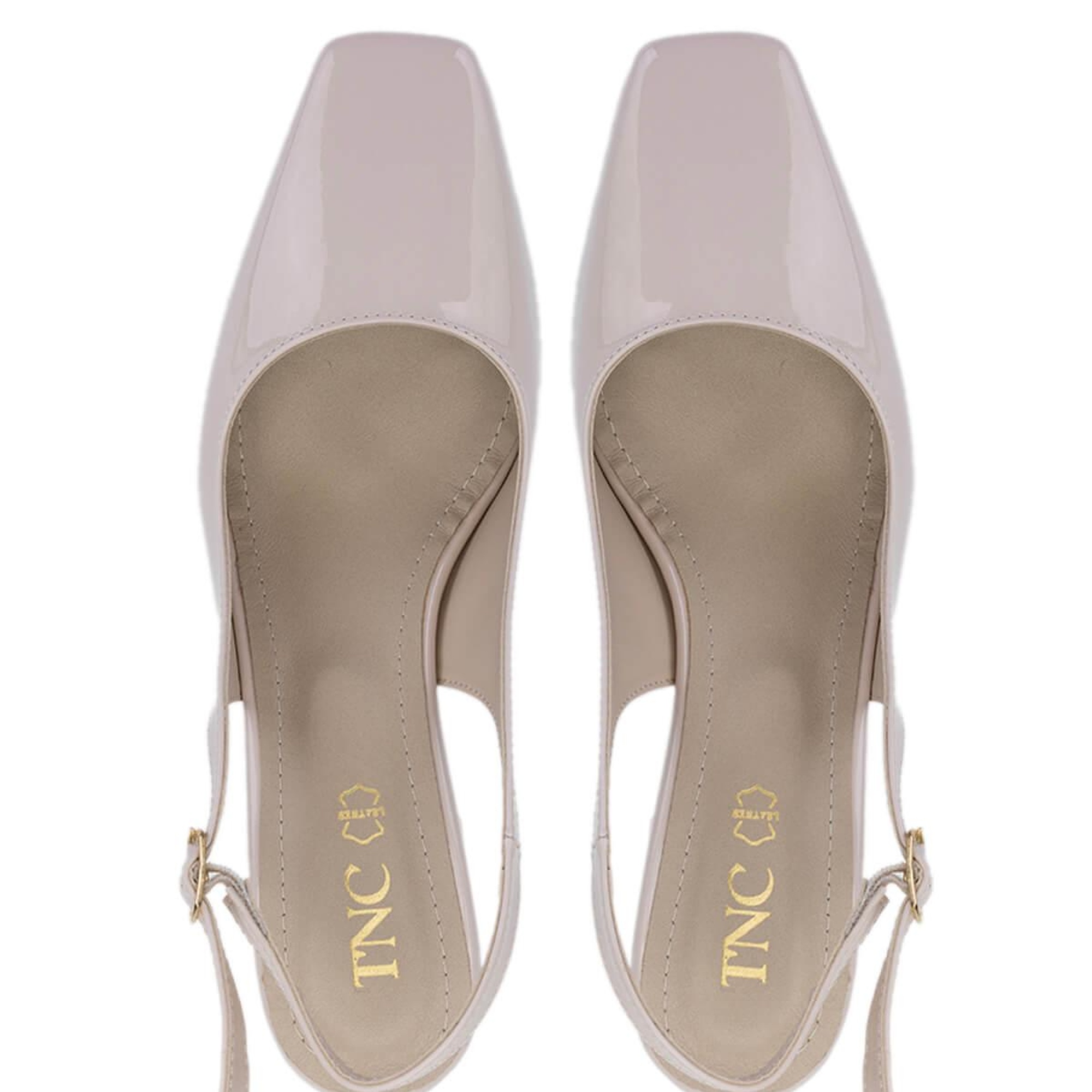 Tamer Tanca Kadın Vegan Bej Rugan Topuklu Ayakkabı