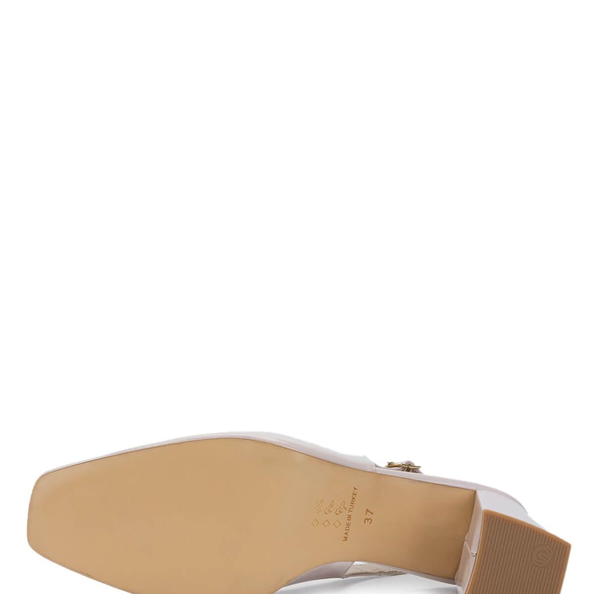 Tamer Tanca Kadın Vegan Bej Rugan Topuklu Ayakkabı