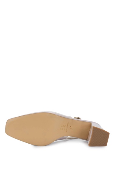  Tamer Tanca Kadın Vegan Bej Rugan Topuklu Ayakkabı