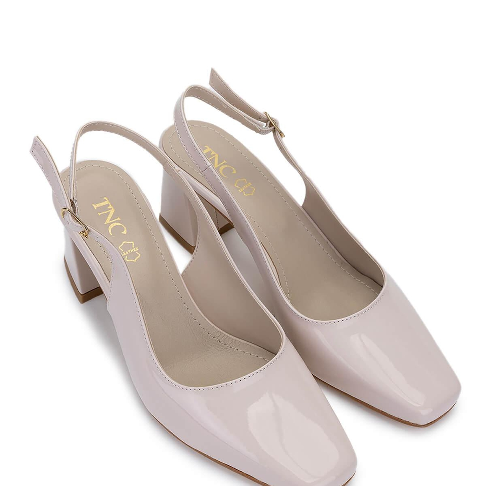 Tamer Tanca Kadın Vegan Bej Rugan Topuklu Ayakkabı