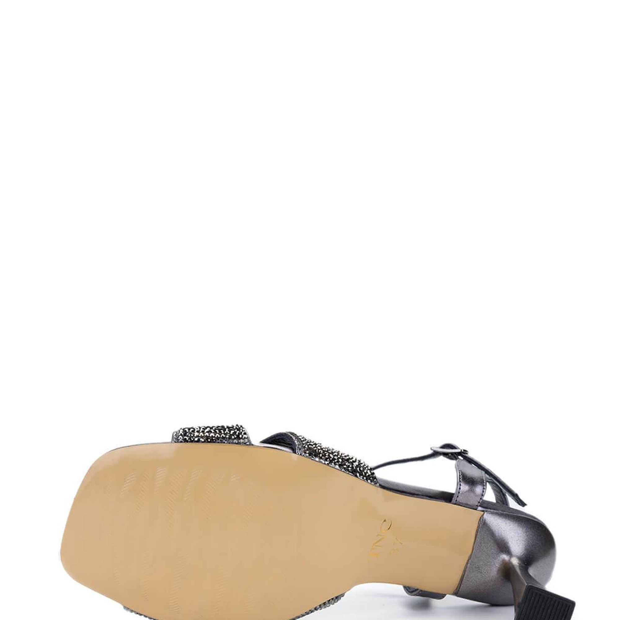 Tamer Tanca Kadın Hakiki Deri Metalik Topuklu Ayakkabı