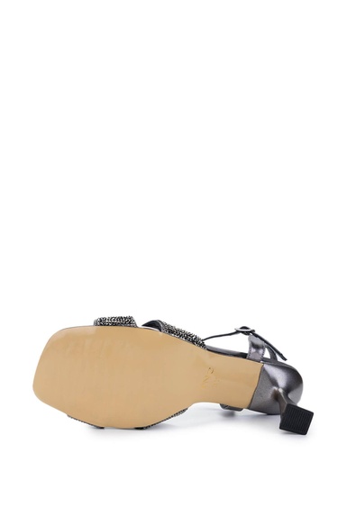  Tamer Tanca Kadın Hakiki Deri Metalik Topuklu Ayakkabı