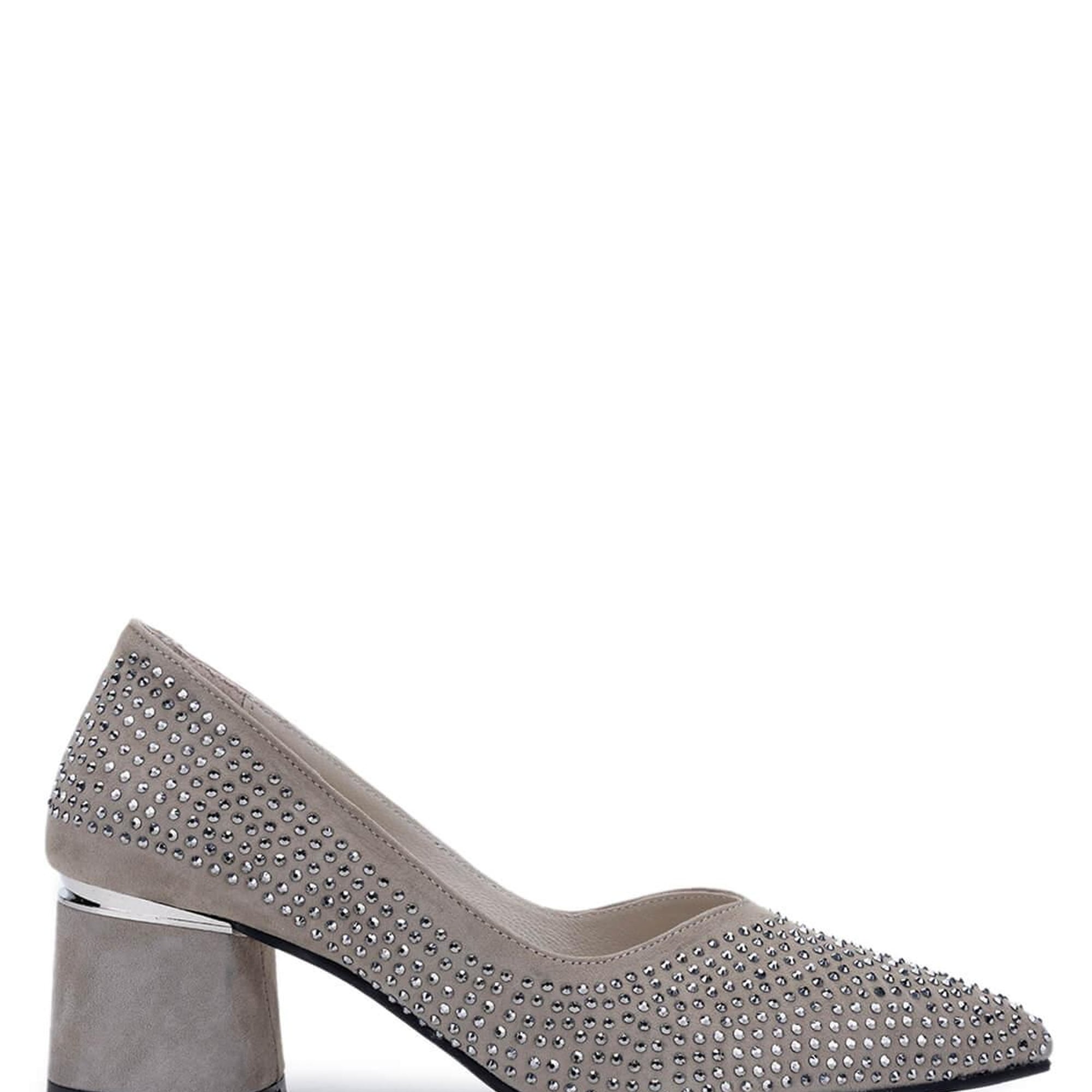 Tamer Tanca Kadın Hakiki Deri Taş Süet Topuklu Ayakkabı