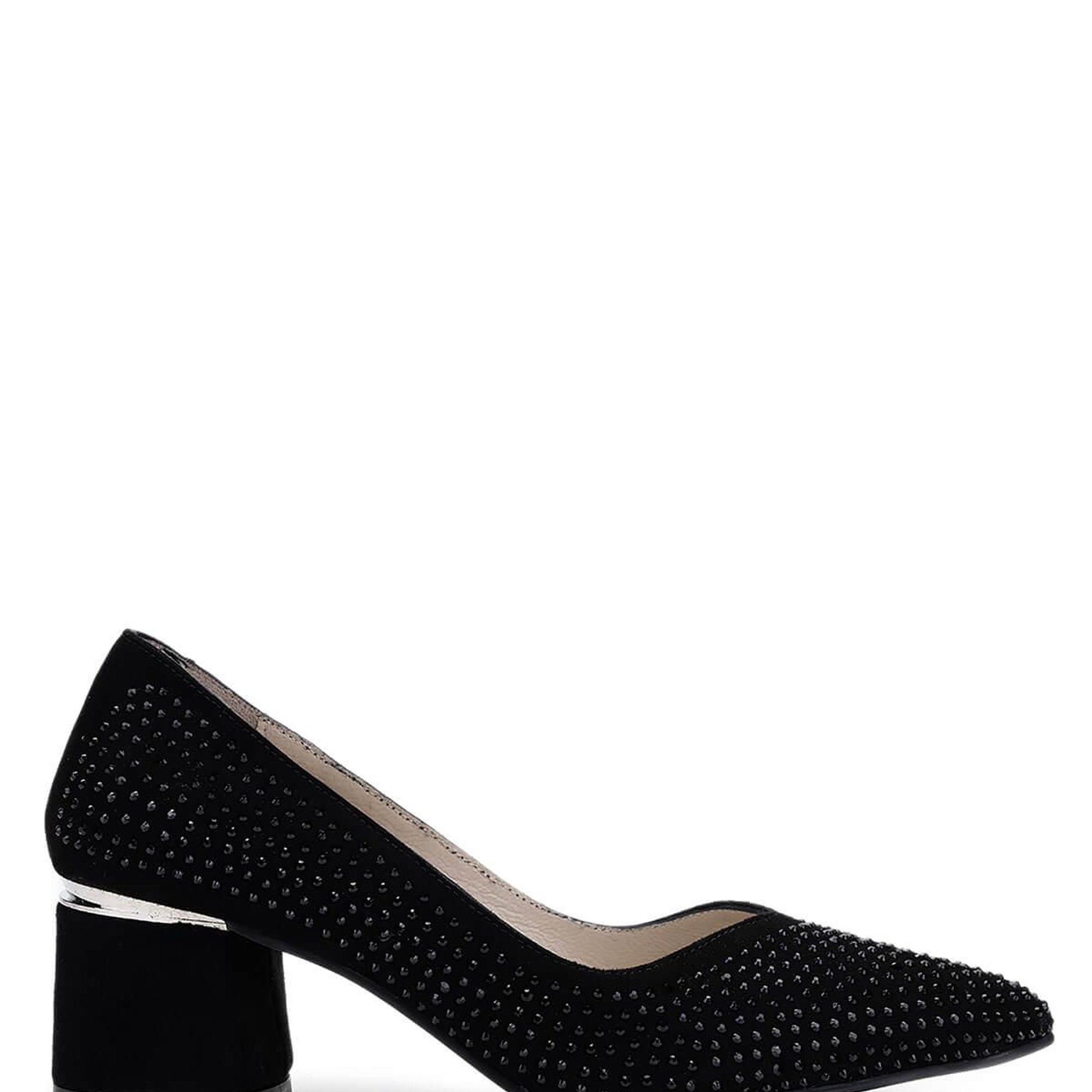 Tamer Tanca Kadın Hakiki Deri Siyah Süet Topuklu Ayakkabı