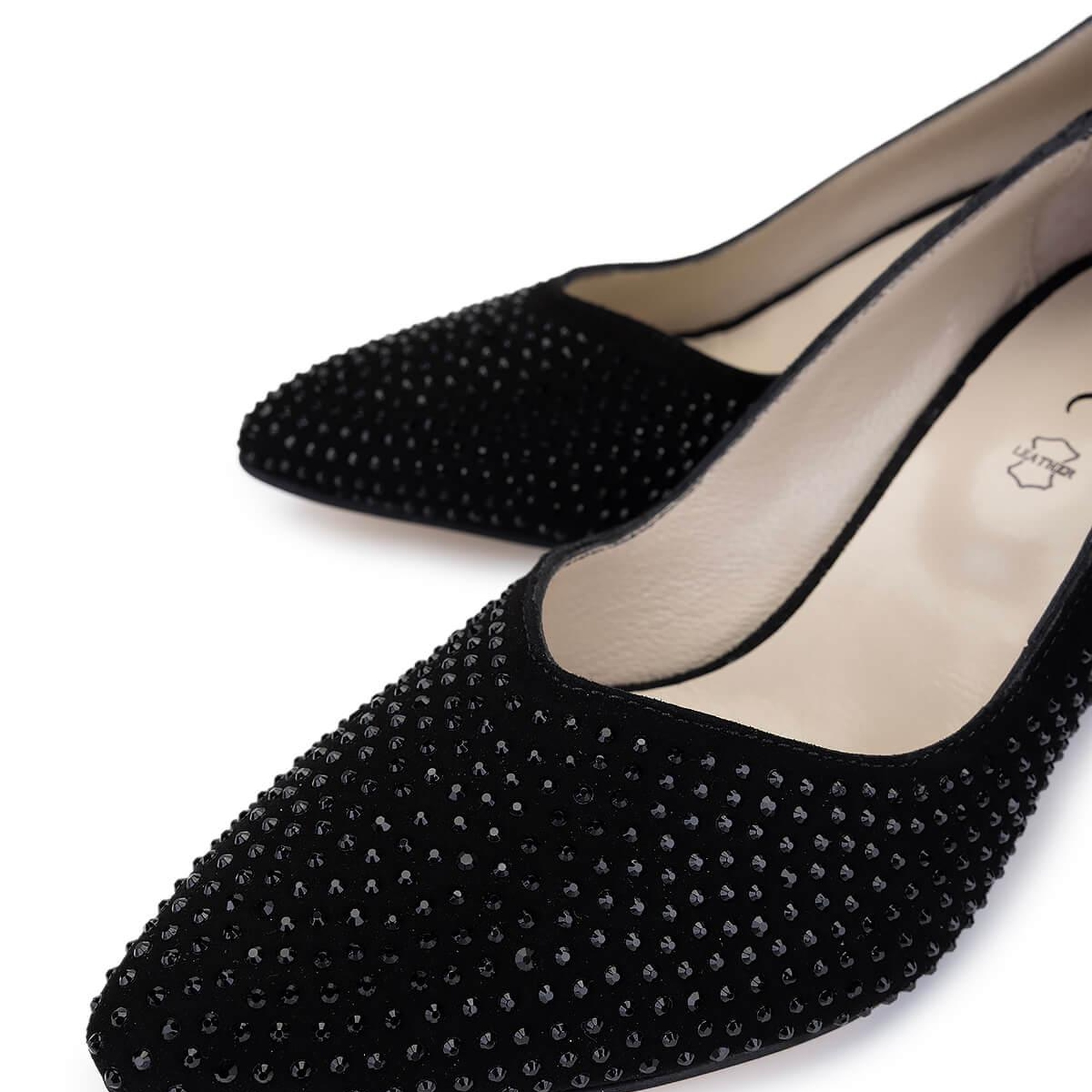 Tamer Tanca Kadın Hakiki Deri Siyah Süet Topuklu Ayakkabı