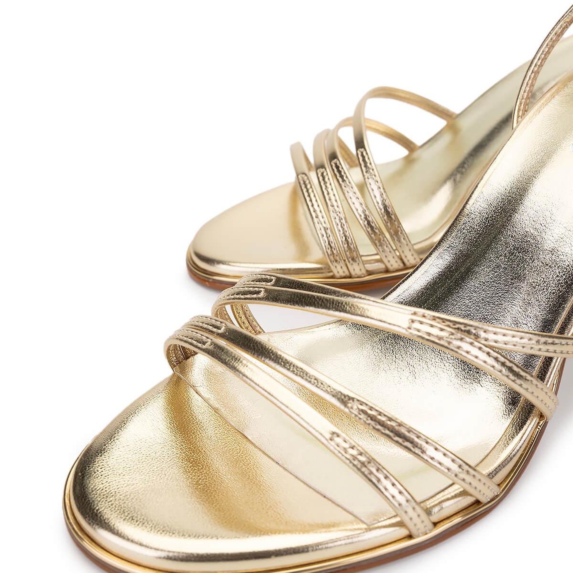 Tamer Tanca Kadın Hakiki Deri Dore Topuklu Ayakkabı