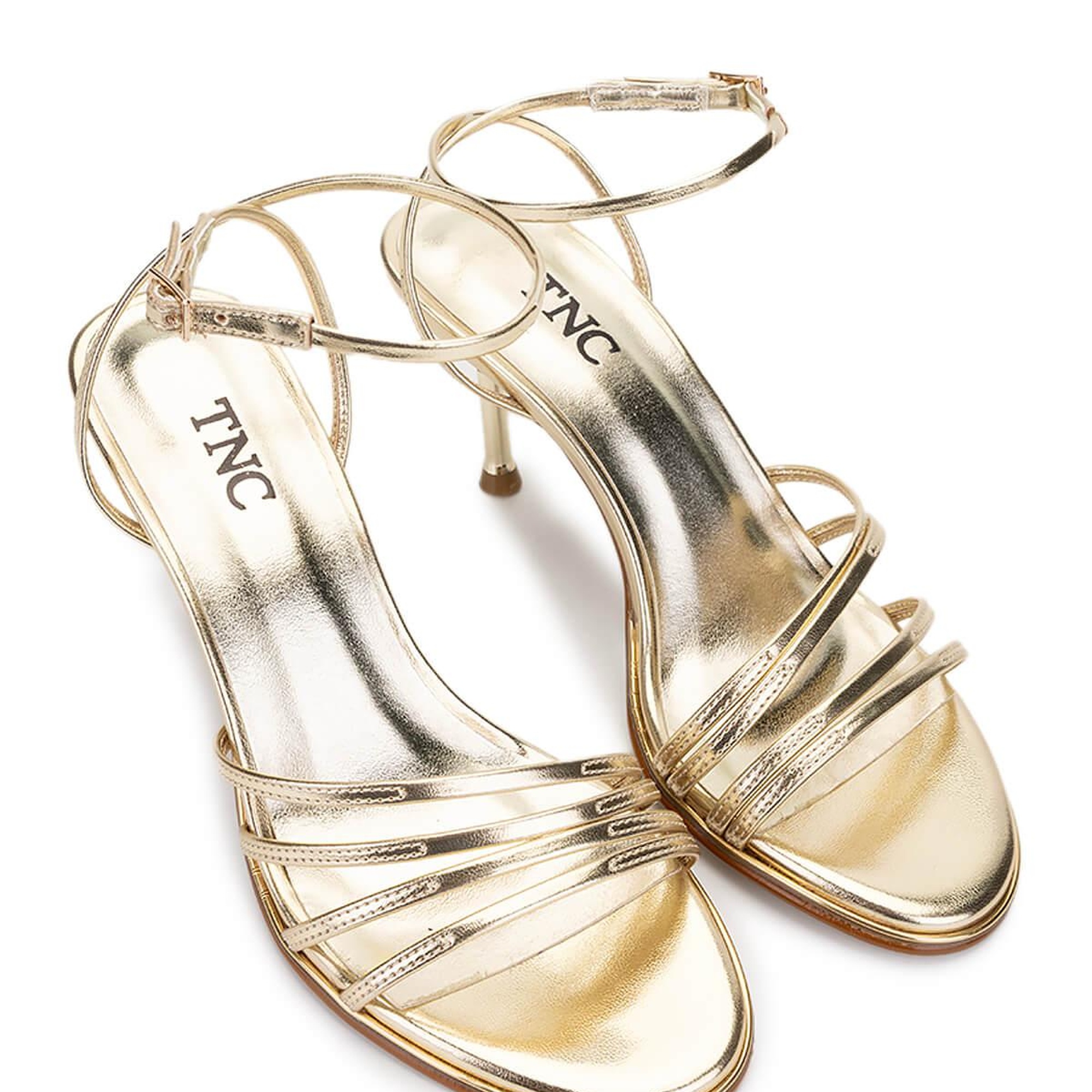 Tamer Tanca Kadın Hakiki Deri Dore Topuklu Ayakkabı