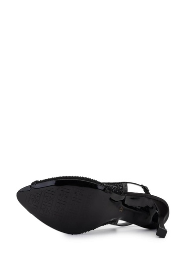  Tamer Tanca Kadın Vegan Siyah Topuklu Ayakkabı