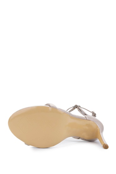  Tamer Tanca Kadın Vegan Bej Topuklu Ayakkabı