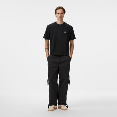  Tommy Jeans 90's Flag Erkek Siyah T-Shirt