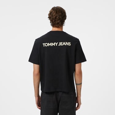  Tommy Jeans 90's Flag Erkek Siyah T-Shirt
