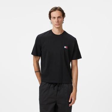  Tommy Jeans 90's Flag Erkek Siyah T-Shirt