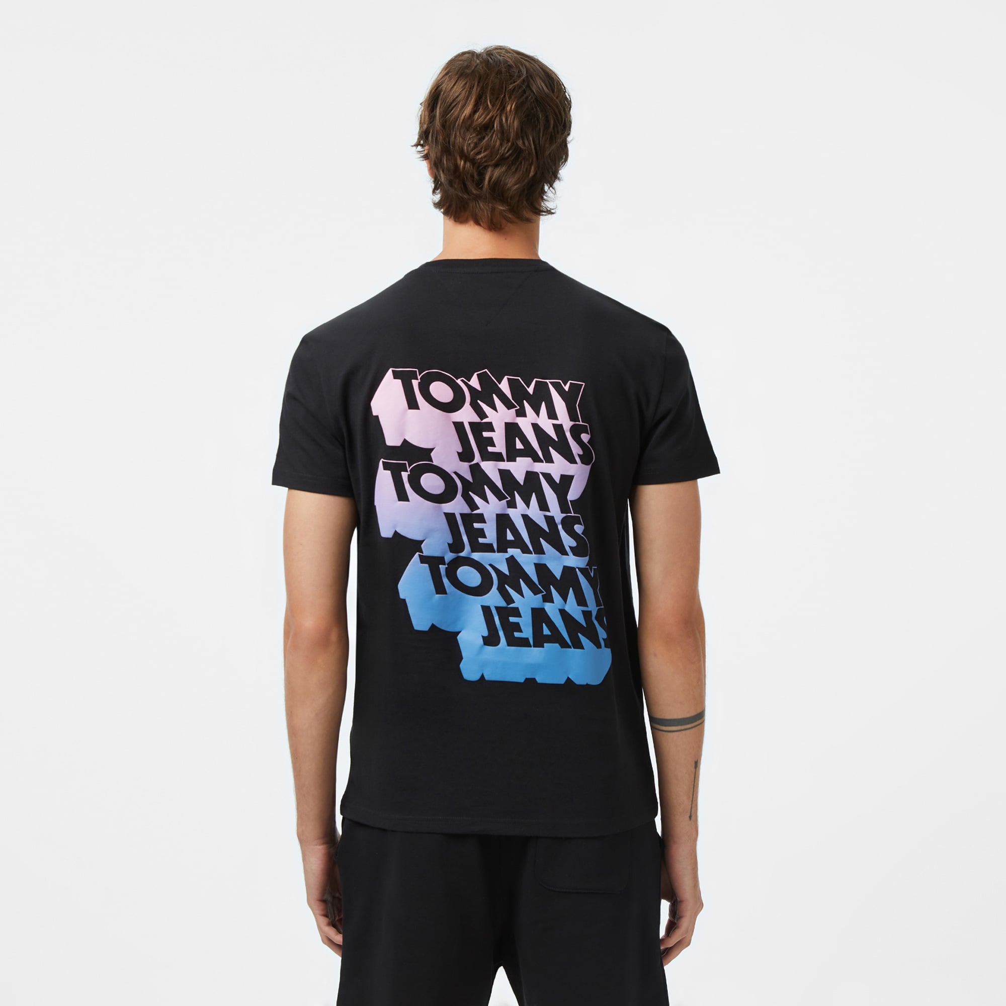 Tommy Jeans Stac Logo Erkek Siyah T-Shirt