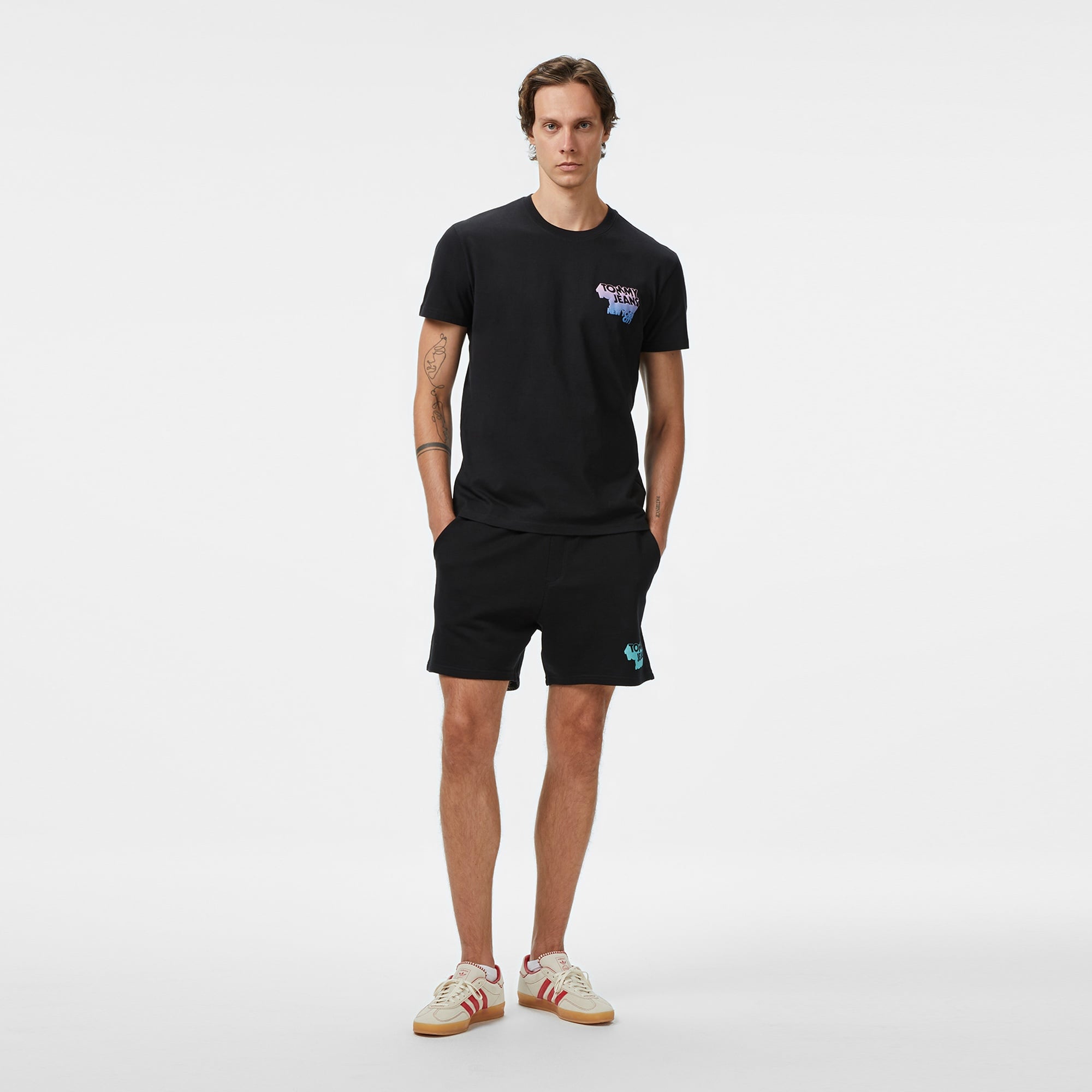 Tommy Jeans Stac Logo Erkek Siyah T-Shirt