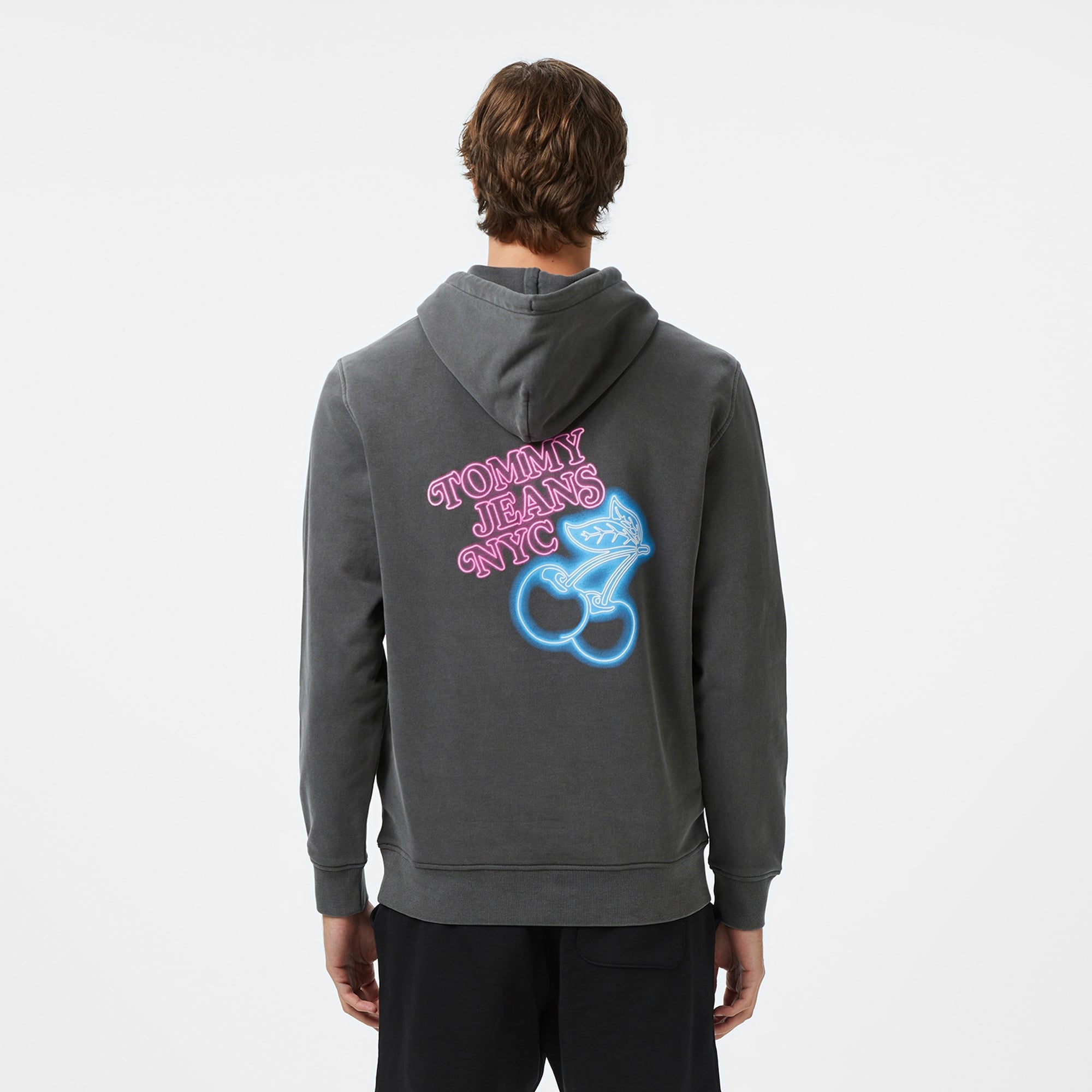 Tommy Hilfiger Back Logo Erkek Gri Sweatshirt