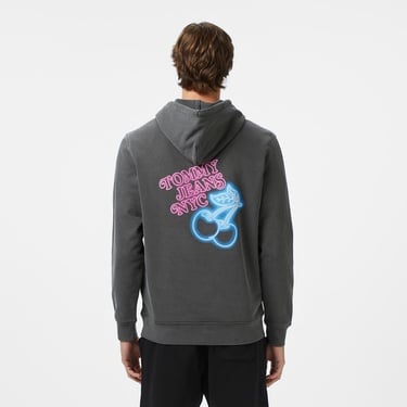  Tommy Hilfiger Back Logo Erkek Gri Sweatshirt