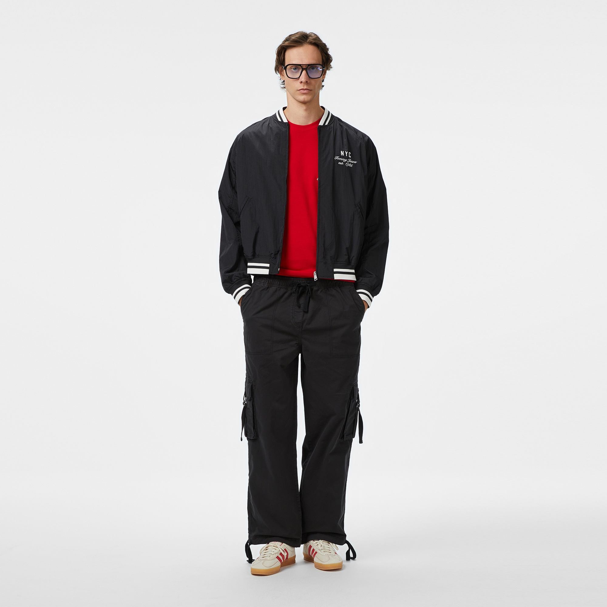 Tommy Jeans Solid Xs Badge Rlx Erkek Siyah Pantolon