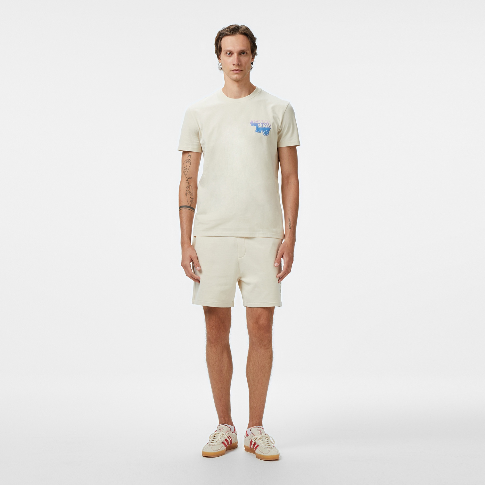 Tommy Jeans Stack Logo Erkek Bej Şort