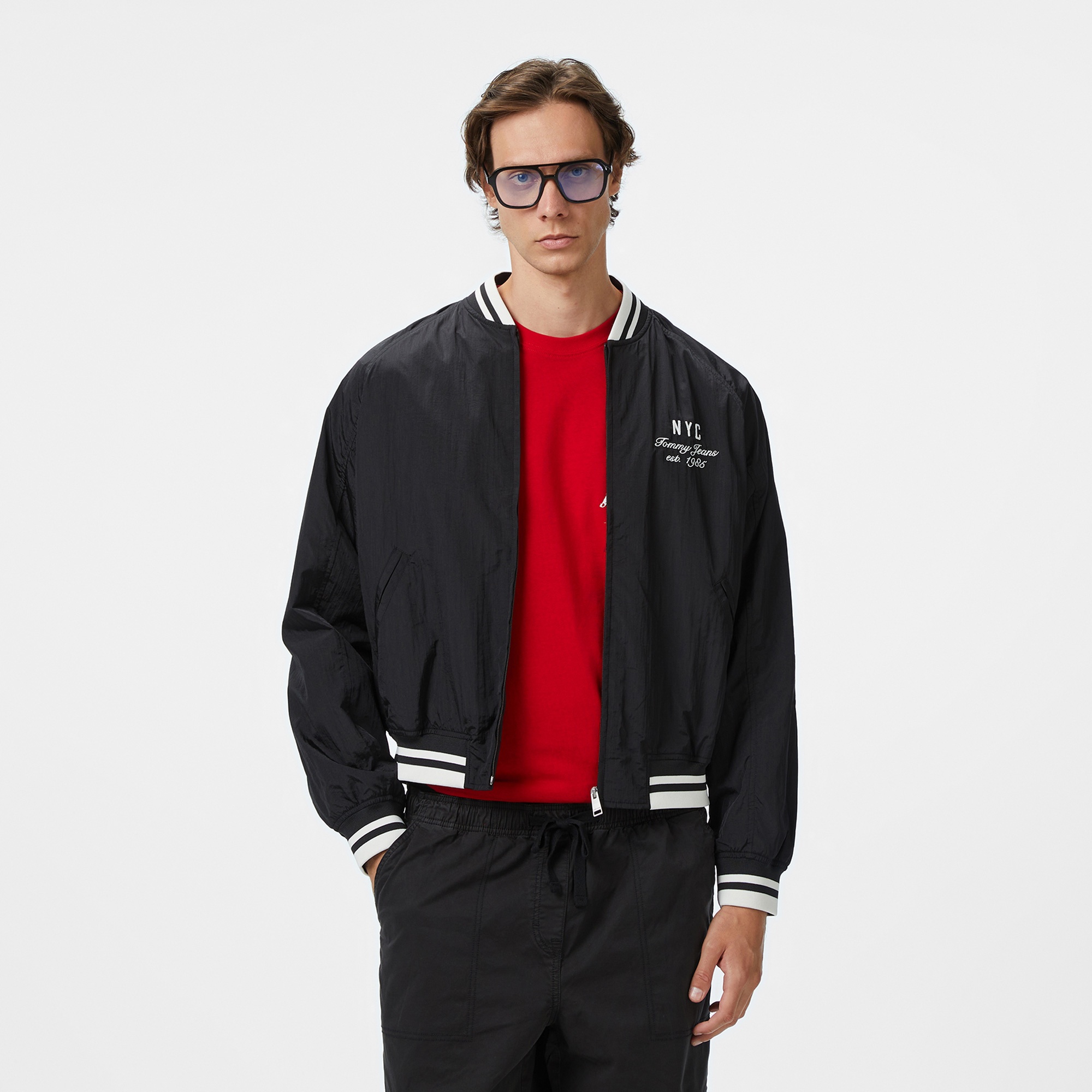 Tommy Jeans Solid Xs Badge Rlx Erkek Siyah Pantolon