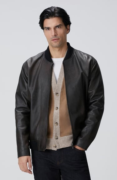  Network Erkek Kahverengi Deri Mont