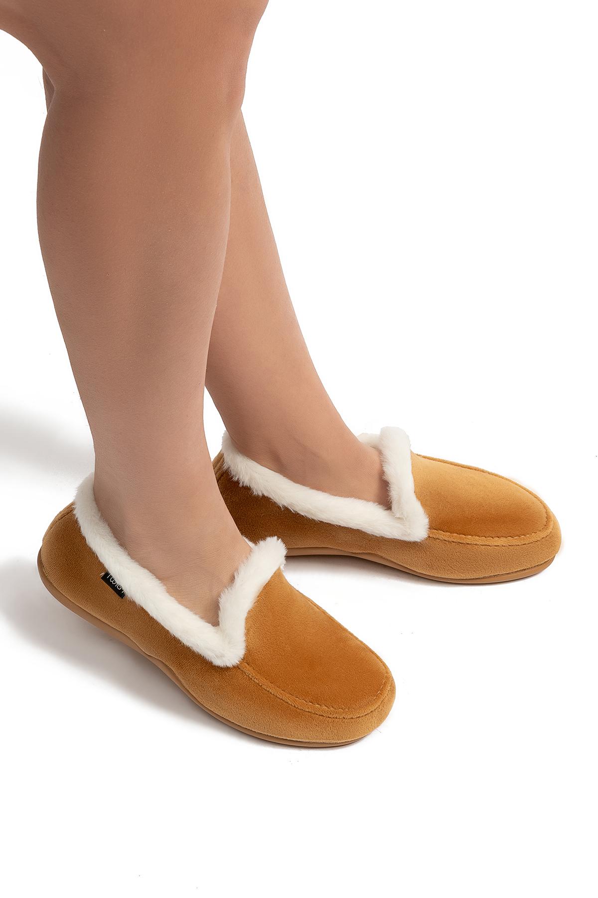  Comfy Kadın Ev Ayakkabısı Kahverengi 37/41