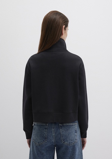  Mavi Yarı Fermuarlı Siyah Sweatshirt 1S10391-900