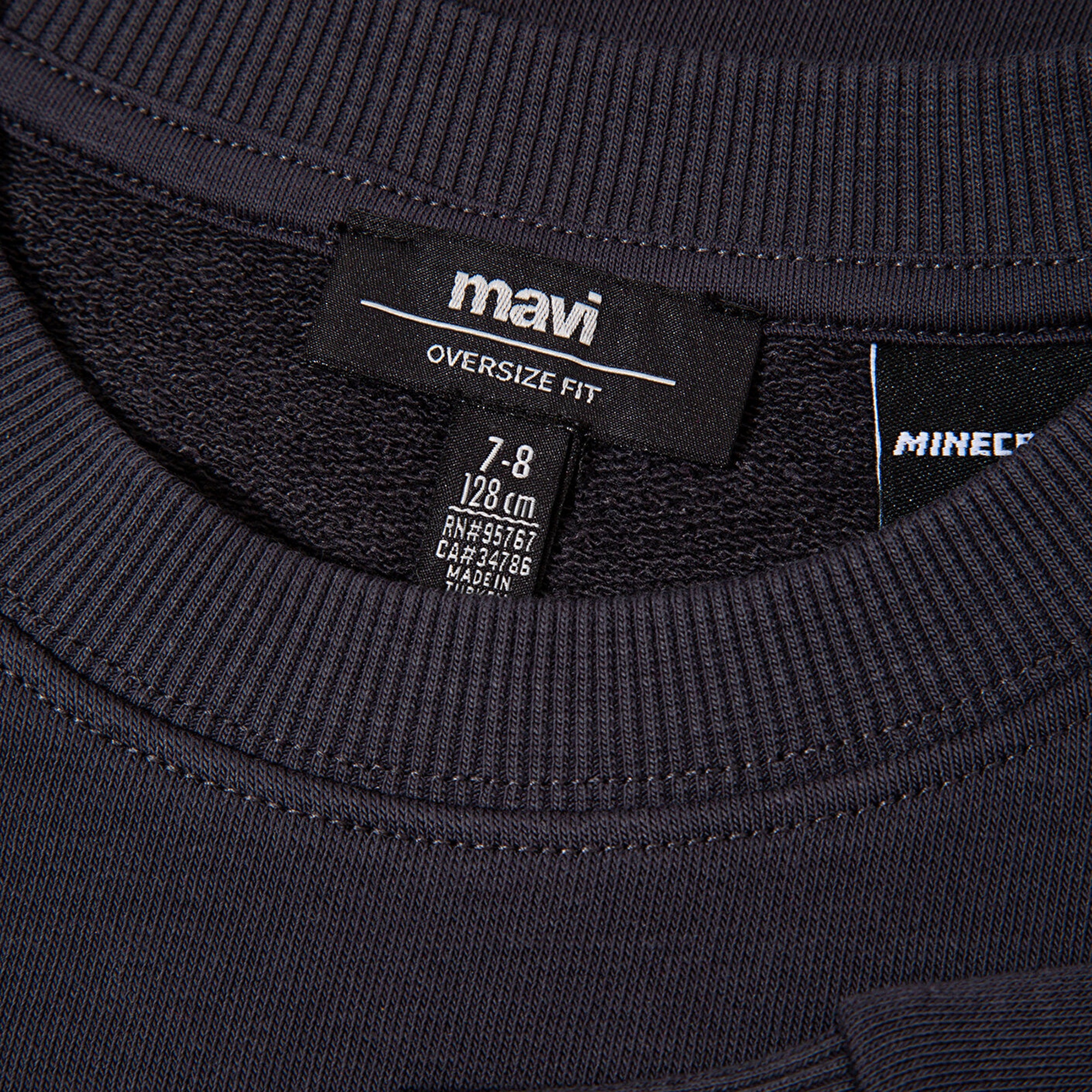 Mavi Minecraft Baskılı Antrasit Sweatshirt 6S10129-70087