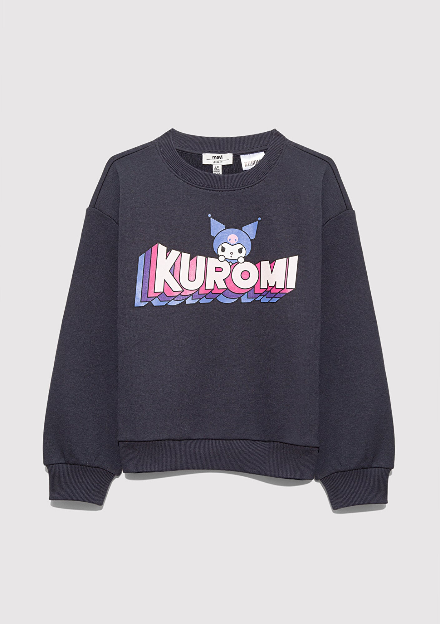  Mavi Kuromi Baskılı Antrasit Sweatshirt 7S10139-70087