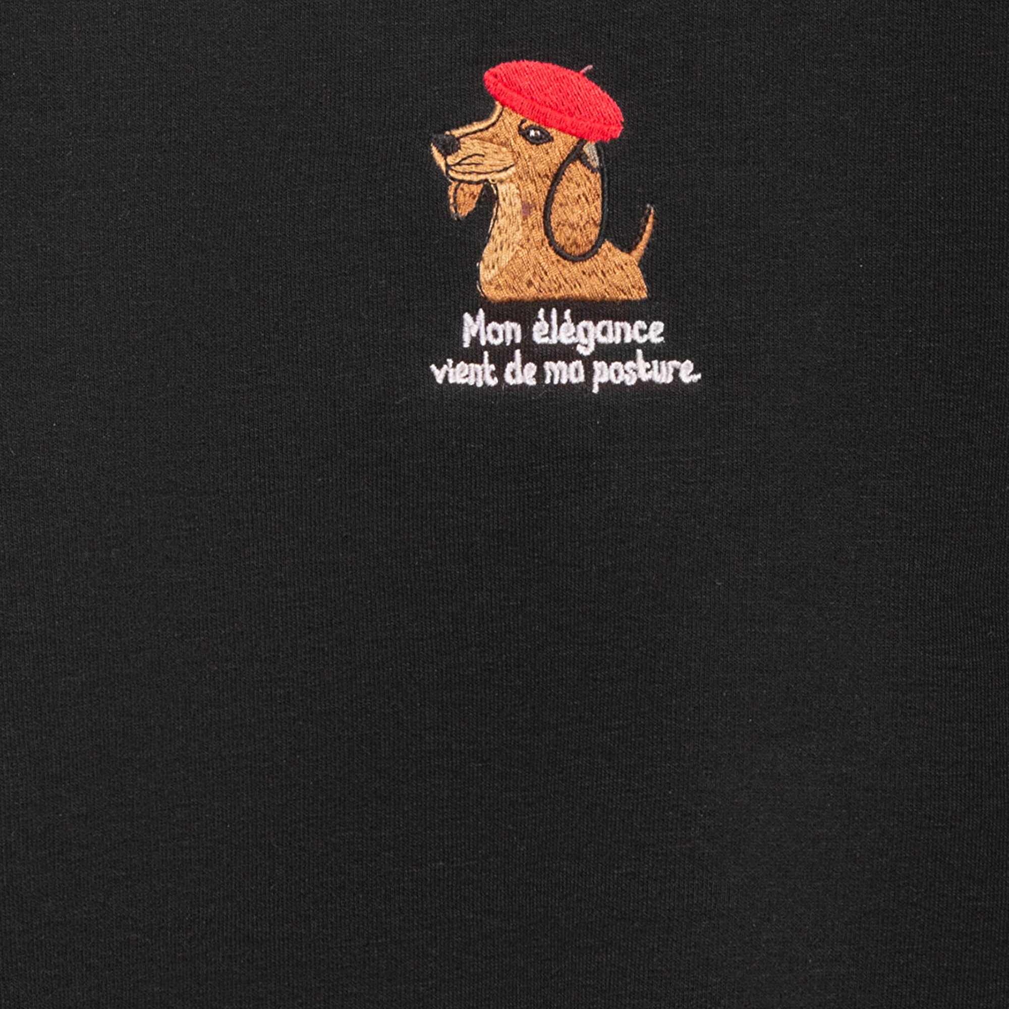 Mavi Köpek Nakışlı Siyah Sweatshirt 7S10132-900