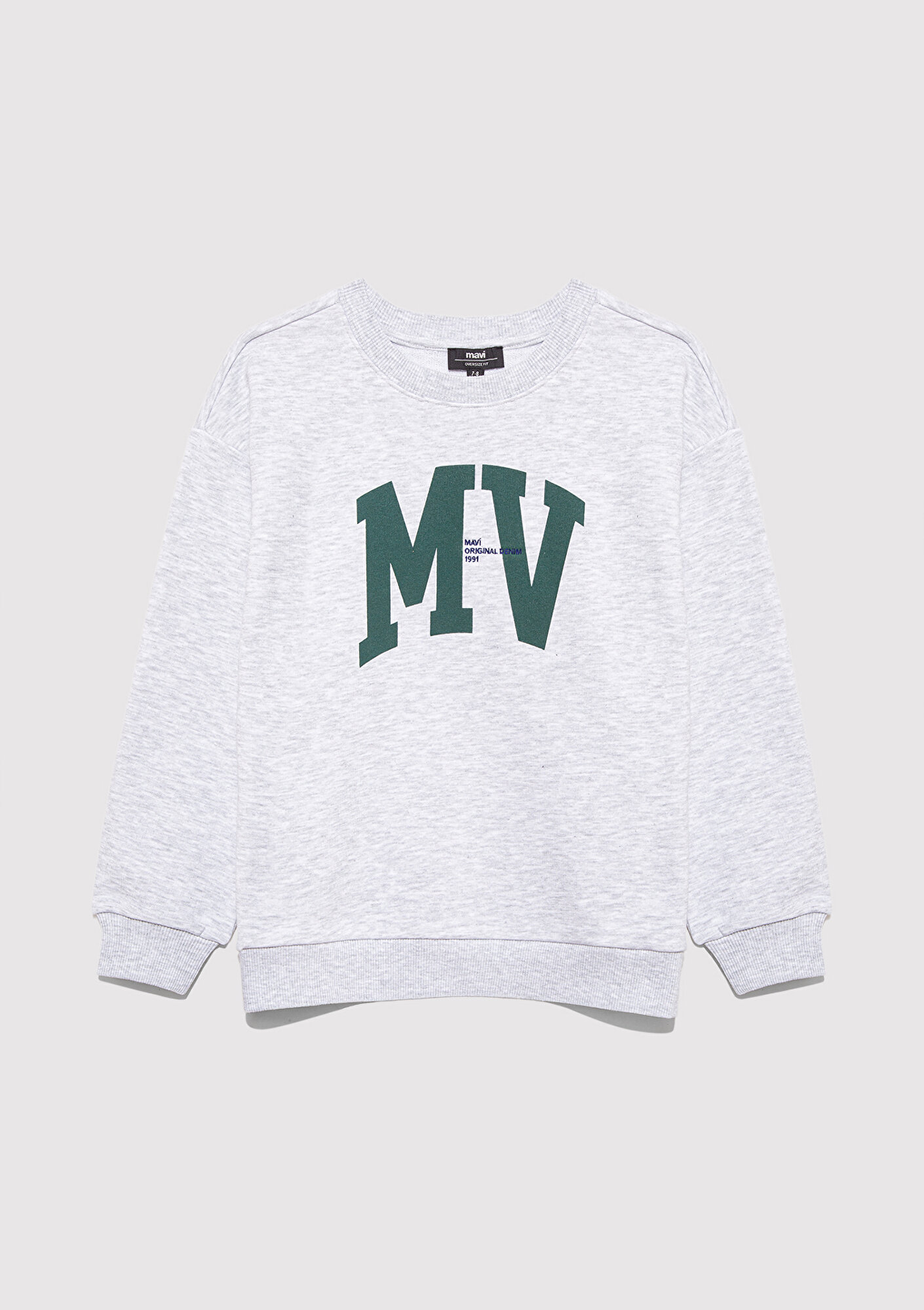  Mavi MV Baskılı Gri Sweatshirt 6S10054-88467