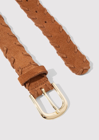  Mavi Kahverengi Deri Kemer 1913565-70304