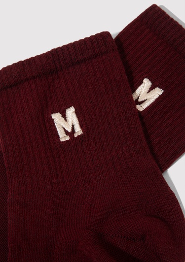  Mavi Bordo Soket Çorap 1913541-30840