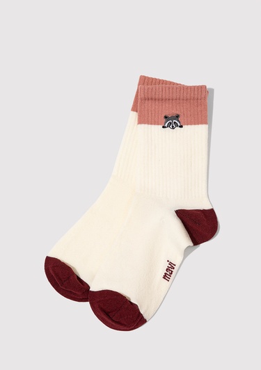  Mavi Ekru Soket Çorap 1913534-81964