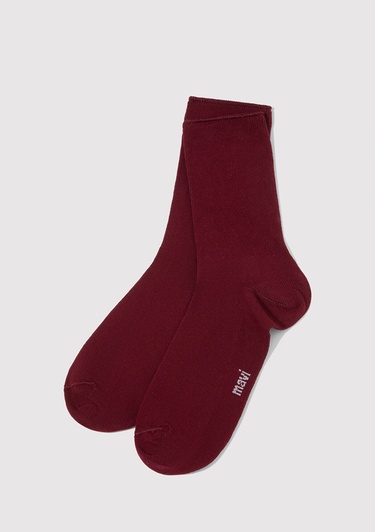 Mavi Bordo Soket Çorap 1913545-30840
