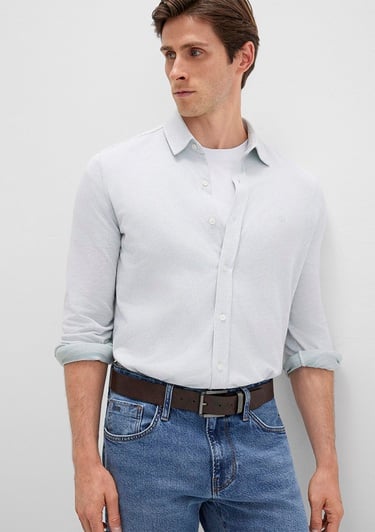  Mavi Yeşil Gömlek Slim Fit / Dar Kesim 0211664-71476